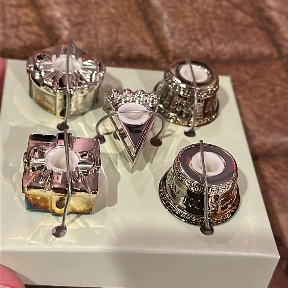 NWT Hallmark Silver Candle Holders